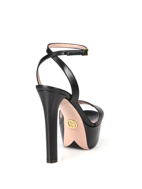 gucci black platform heels|gucci heels open toe.